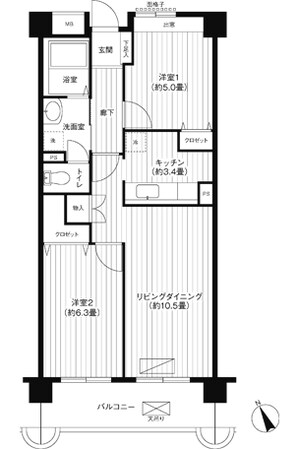 コーポレート西船橋の物件間取画像